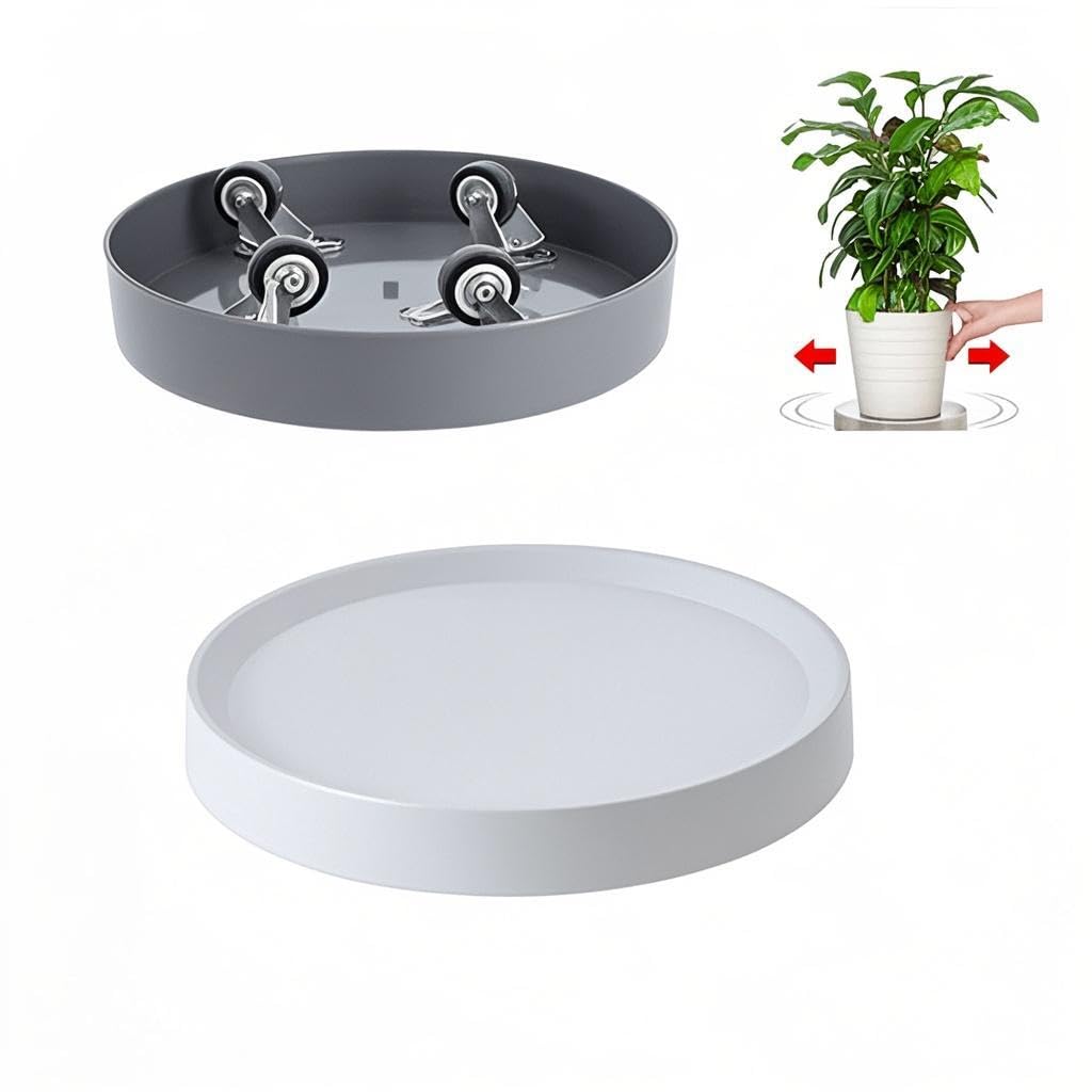 Amazon.co.jp: KangTeer 植木鉢用キャスタートレイ 直径25.5cm 2